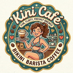 Kini Café vintage badge logo